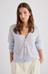 Laing Pale Blue Mila Alpaca Cardigan