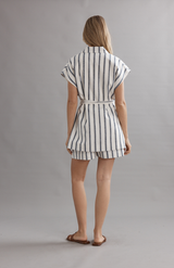 Caitlin Crisp Indigo Stripe Slone Vest