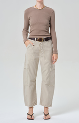 Citizens Of Humanity Burnished Quartz Marcelle Low Slug Cargo In Sateen