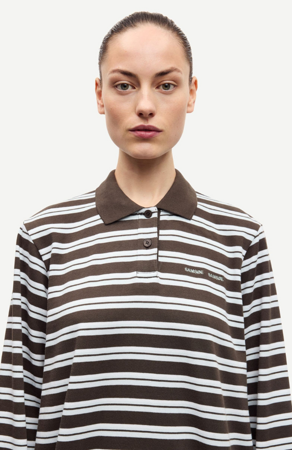 Samsøe Samsøe Turkish Coffee Sadover L/S Polo Shirt