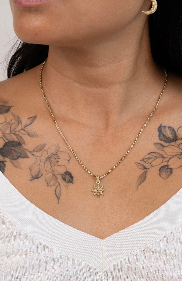 Zoe & Morgan 22k Gold Plate Morning Star Necklace