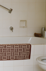 Baina Mudbrick + Cream Saroma Bath Mat