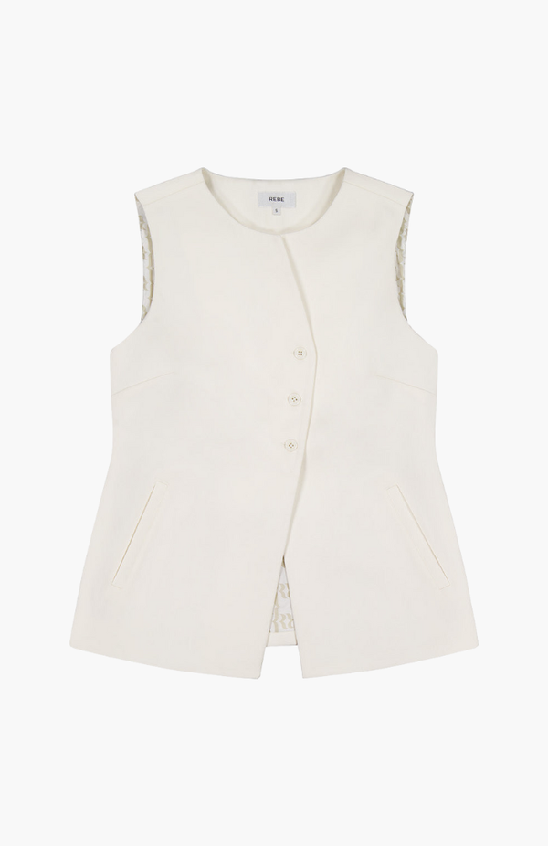 Rebe Ivory Tailored Vest