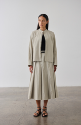 Laing Pale Sage Full Pleated Skirt