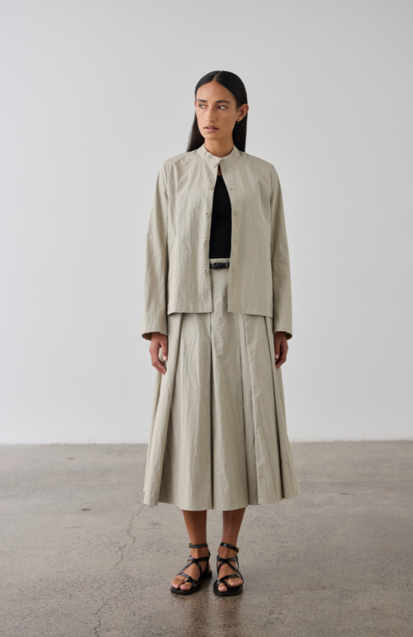 Laing Pale Sage Full Pleated Skirt