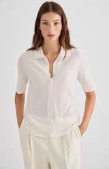 Laing Cream Featherlight Cashmere Shirt