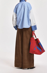 Essentiel Antwerp Kovid Combo1  Sky Fabric Mix Shirt