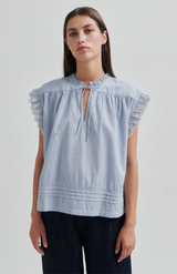 Second Female Light Blue Stripe Laure Top