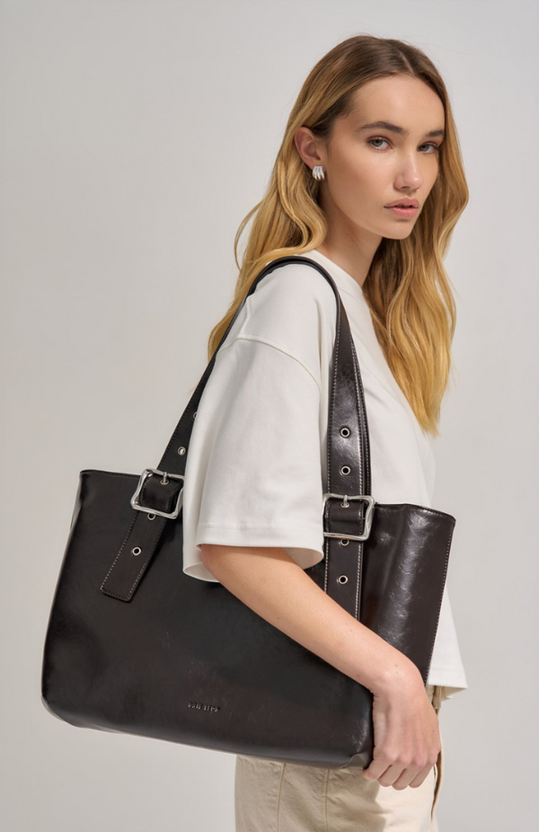 Brie Leon Burnt Coffee Everyday East-West Weekender