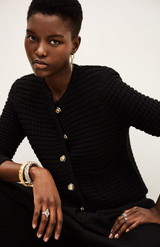 Ba&sh Noir Gaspard Cardigan