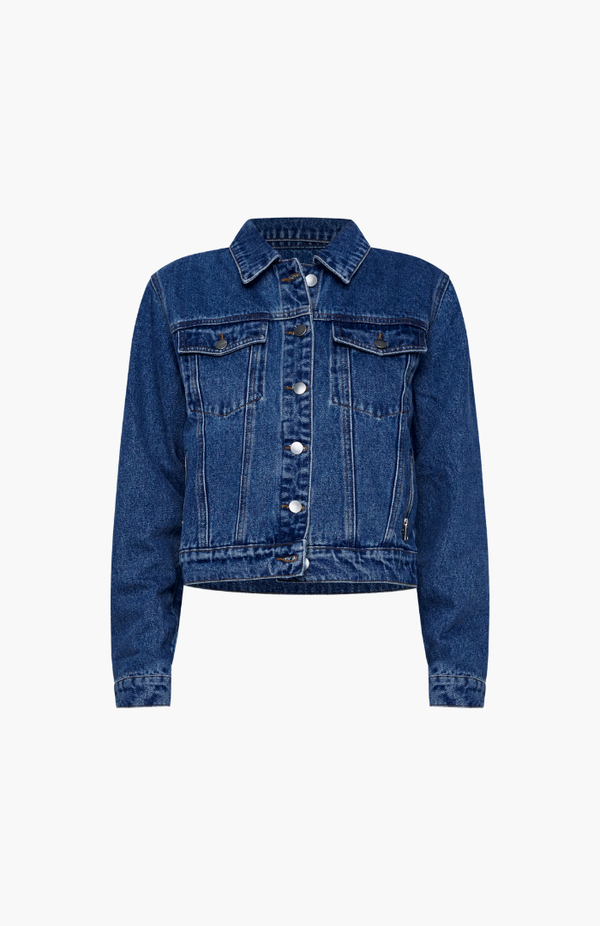 Wynn Hamlyn Indigo Zipper Denim Jacket