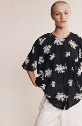 Marle Rice Flower Liberty Short Sleeve Shirt