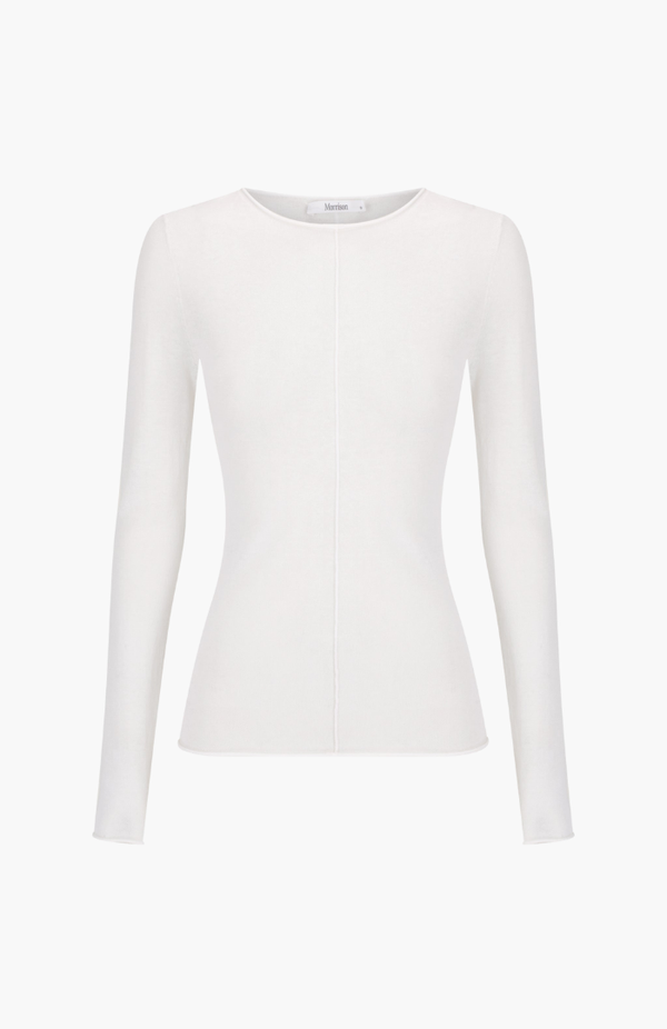 Morrison White Aston Knit Pullover