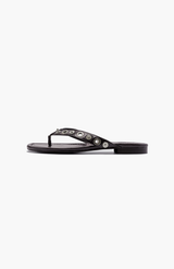 Brie Leon Burnt Coffee Eyelet Sandal