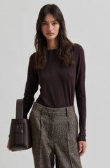 Second Female Matima Chocolate Plum Merino Tee