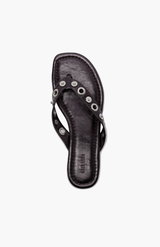 Brie Leon Burnt Coffee Eyelet Sandal