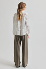 Second Female Embroidered White Cavan Shirt