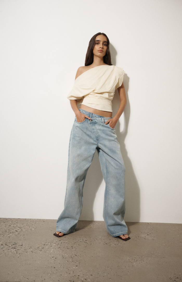 One Of Others Vanilla Henrietta Top