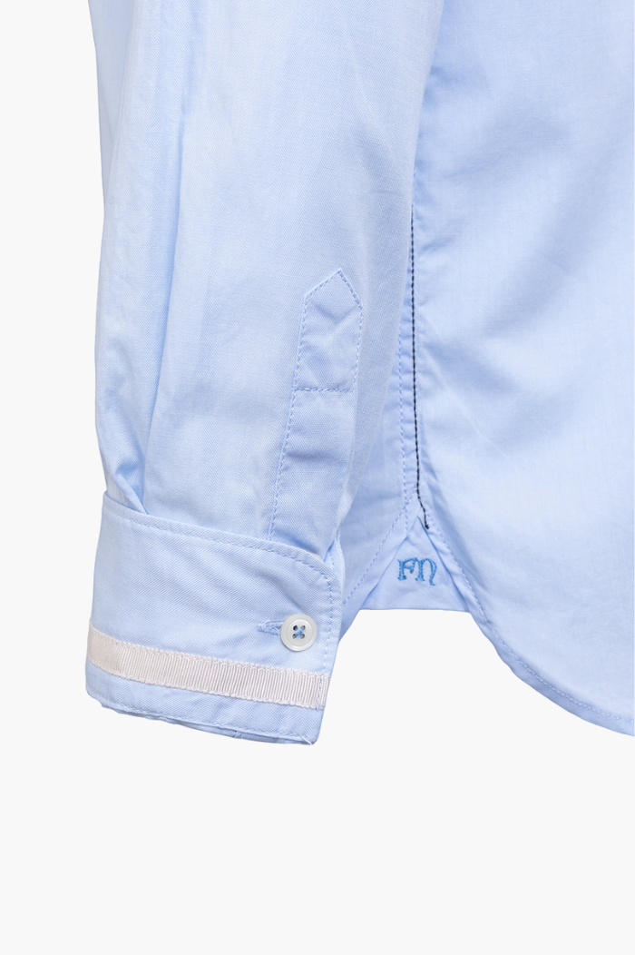 Fil Noir Light Blue Roma Linen Shirt