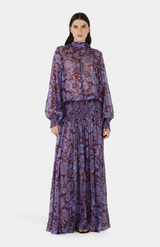 Hansen & Gretel Baja Dark Red Annabelle Silk Dress