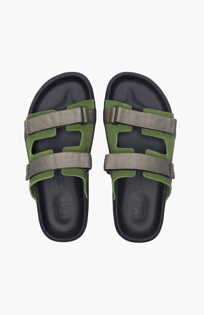 Veja Militar Kaki + Black Suede Arpoador Sandal