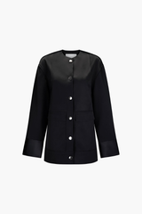 Harris Tapper Black Bonded Satin Agatha Bomber