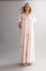 Caitlin Crisp Blooming Bud Horizon Shirt Dress