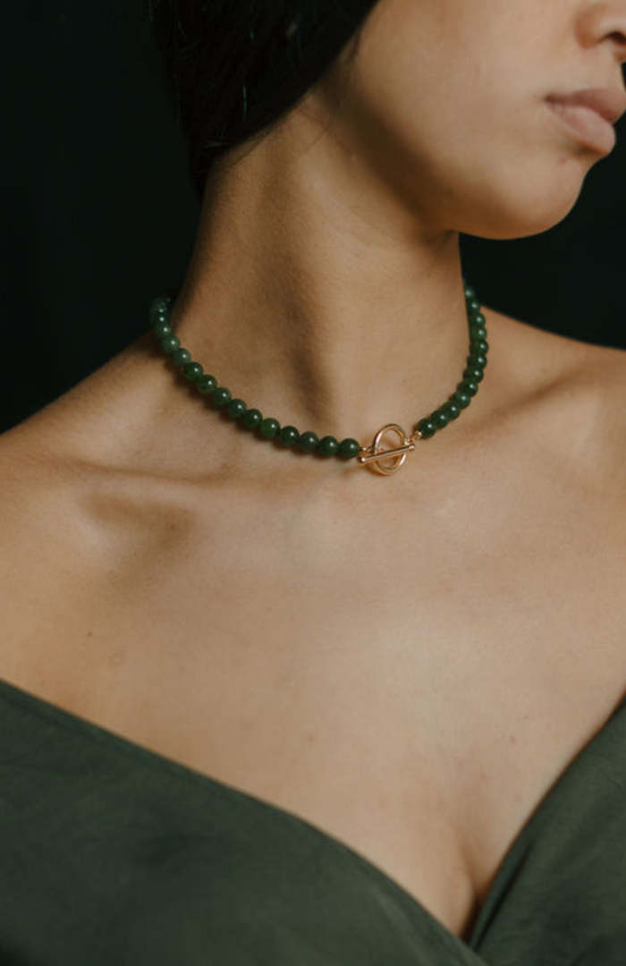 Charlotte Penman Jade + Gold Matariki Necklace