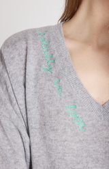 Absolut Cashmere Light Heather Grey Kennedy Top