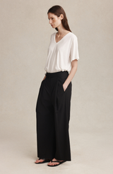 Marle Black Cotton Morrie Pant