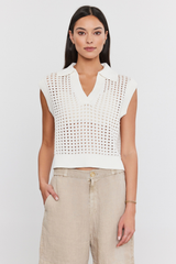 Velvet By Graham & Spencer White Taye Top