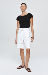 Marle Blanc Belted Jean Short