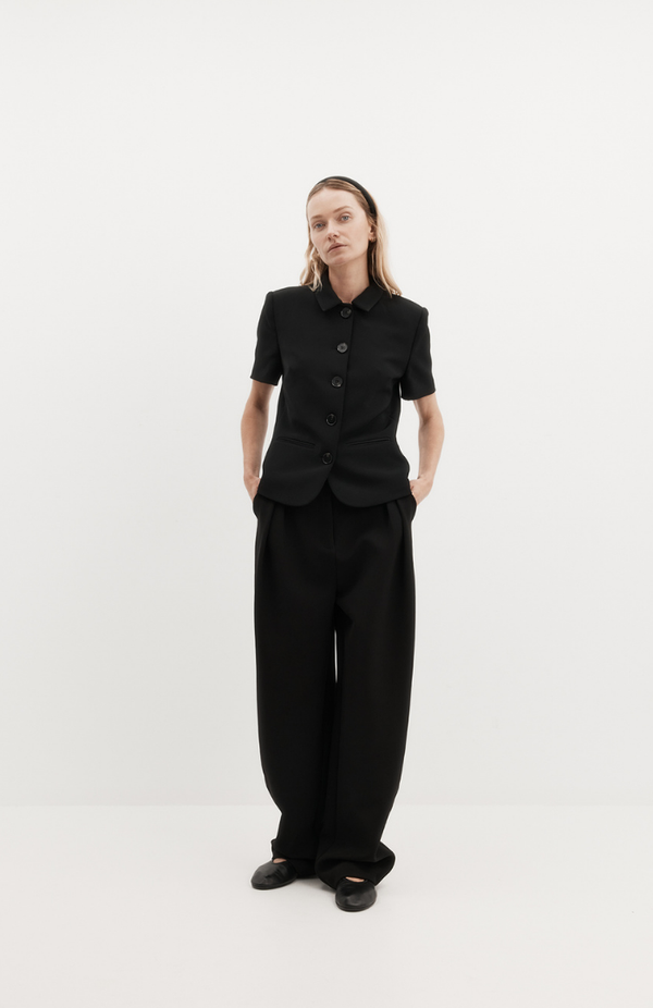 Harris Tapper Black Short Sleeve Bardot Blazer