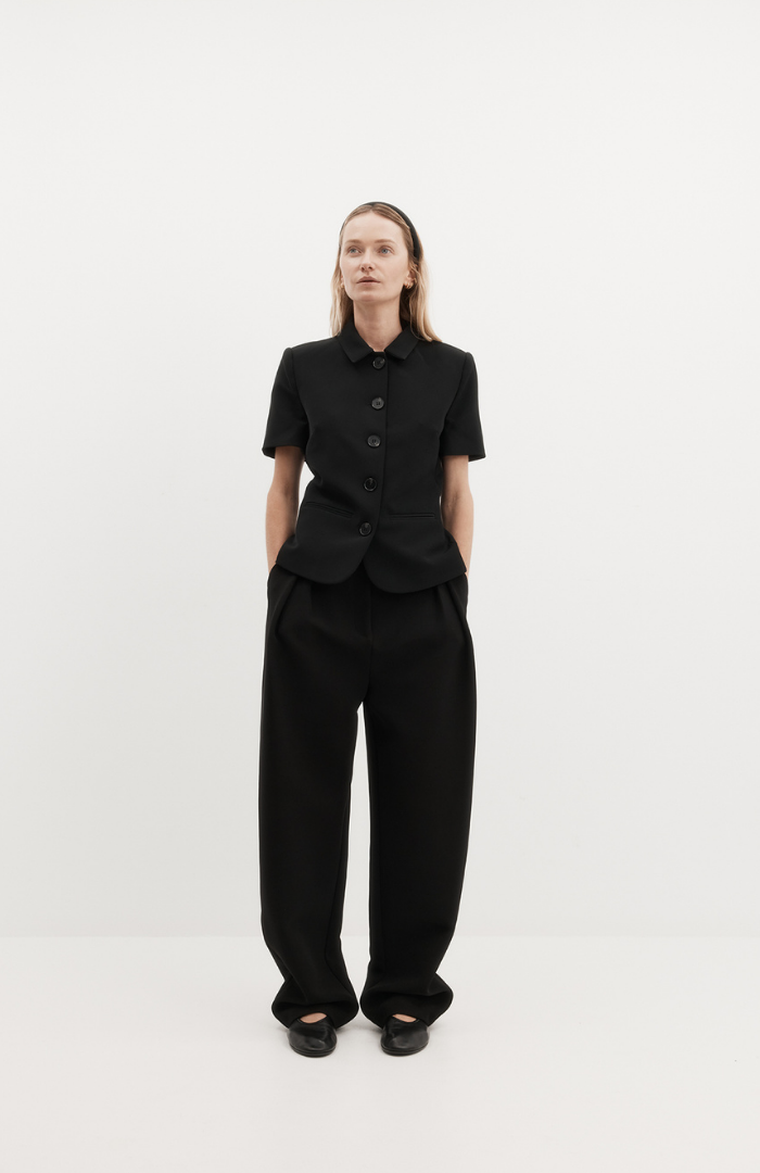 Harris Tapper Black Short Sleeve Bardot Blazer