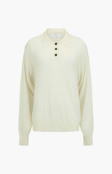 Harris Tapper Cream Merino Long Sleeve Orwell Polo