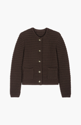 Ba&sh Chocolate Gaspard Cardigan