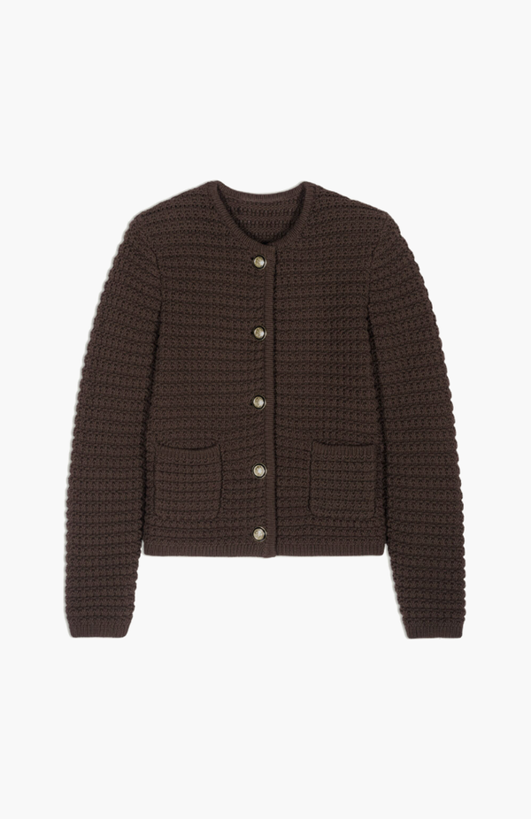 Ba&sh Chocolate Gaspard Cardigan