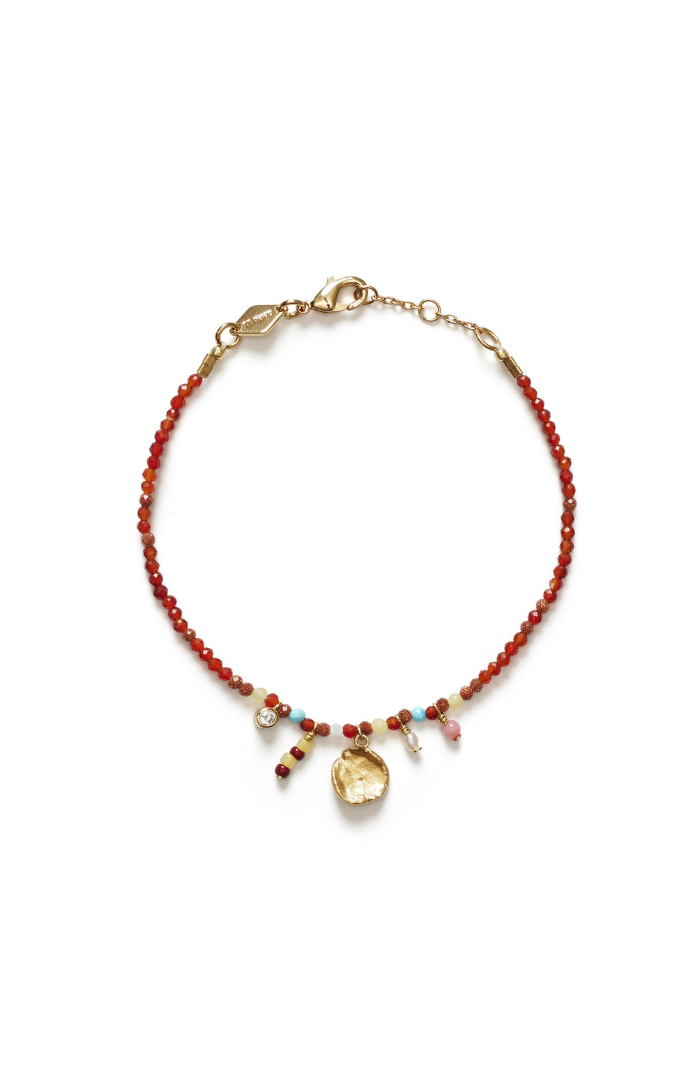 Anni Lu Gold Maroon Harmony Bracelet