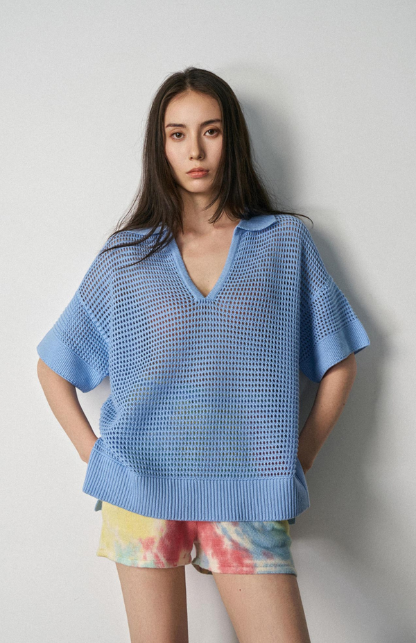 Aleger Surf N.2305 Open Stitch Polo Top