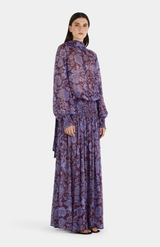 Hansen & Gretel Baja Dark Red Annabelle Silk Dress