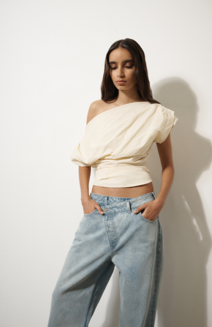 One Of Others Vanilla Henrietta Top