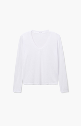 Perfect White Tee White Jimi L/S Boxy V-Neck Tee