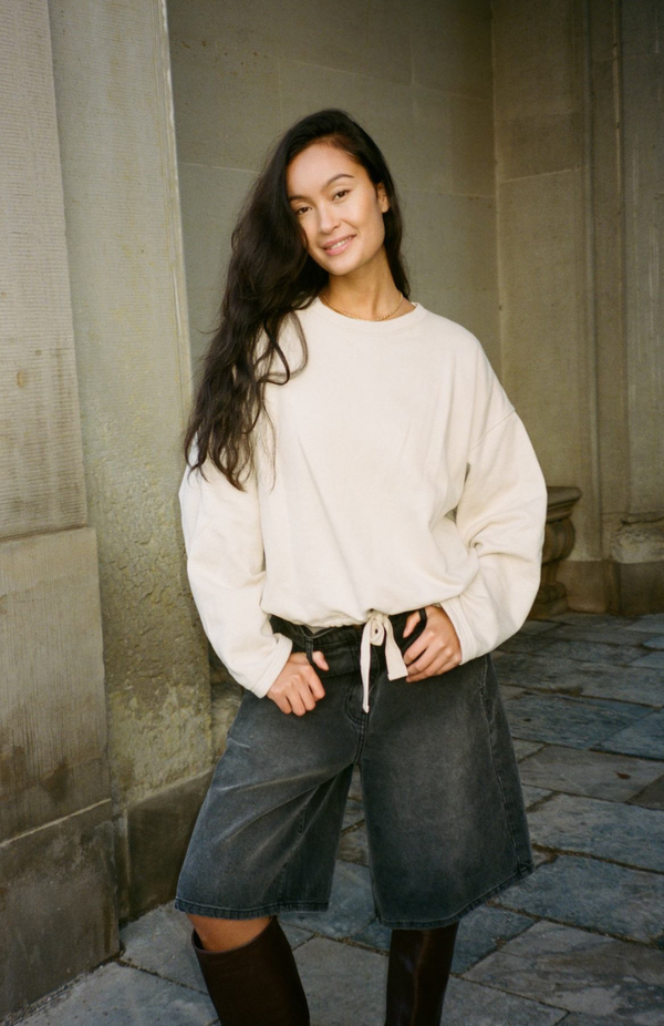 Rabens Saloner Oyster Sheela Drawstring Sweatshirt