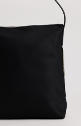 Yu Mei Black Nylon Medium Utility Bag