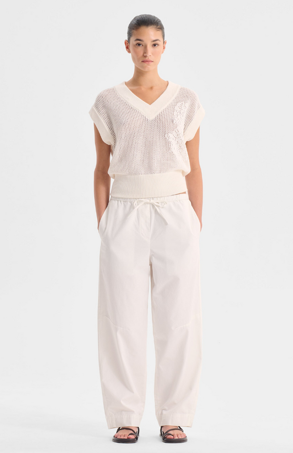 Morrison White Chiara Knit Vest