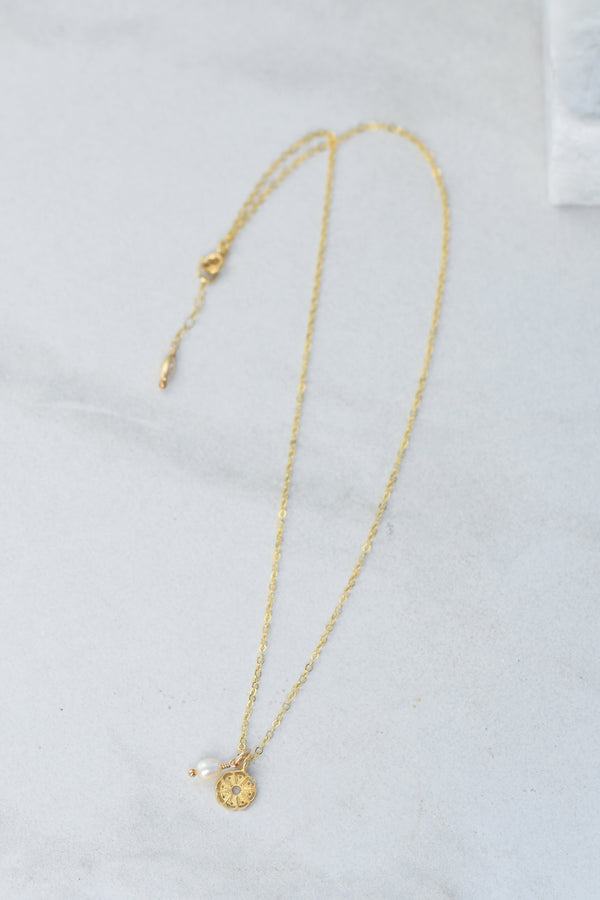 Charlotte Penman Gold Pearl Mini Wild Necklace