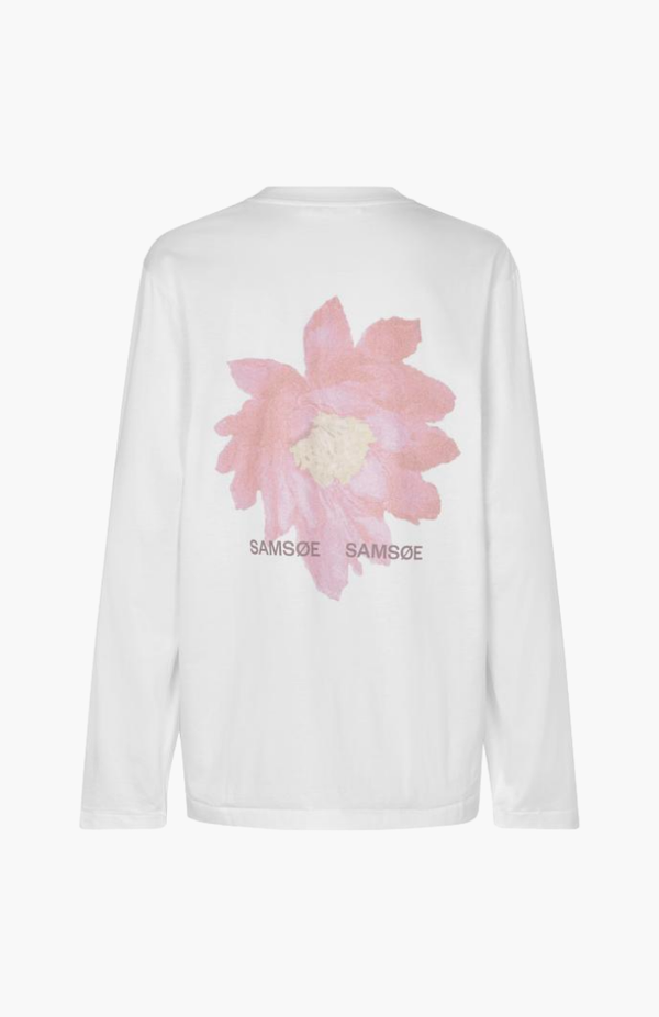 Samsøe Samsøe White Blooming Sadove LS T-Shirt