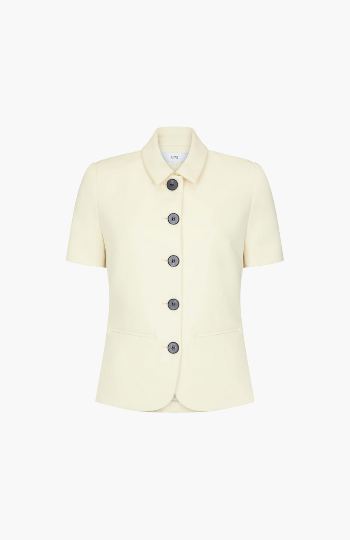 Harris Tapper Bone Short Sleeve Bardot Blazer