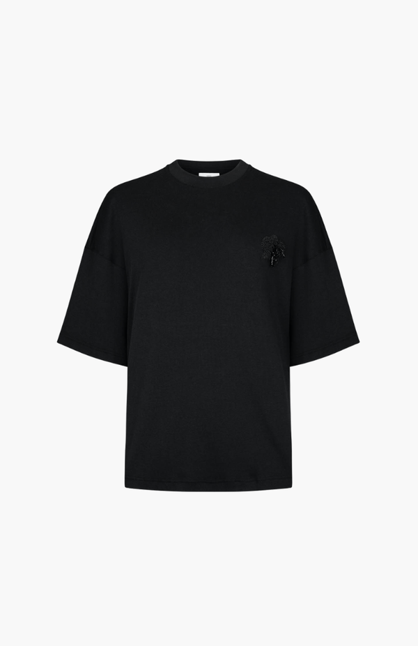 Harris Tapper Black Beaded Orchid T-Shirt
