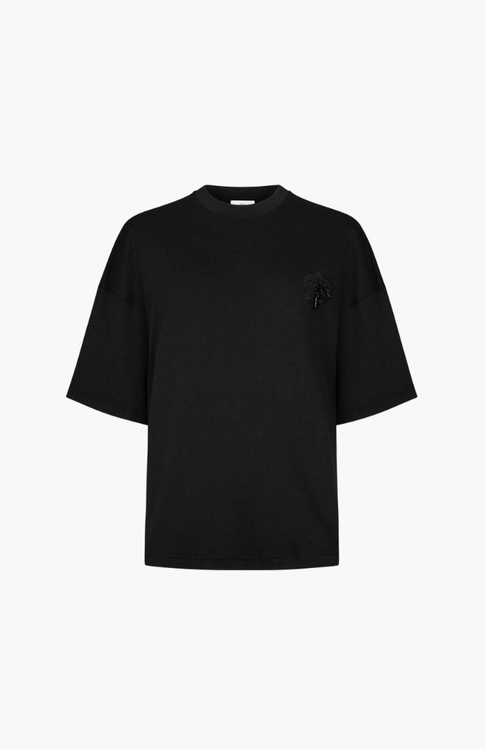 Harris Tapper Black Beaded Orchid T-Shirt